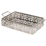 Miroir déco style plateau motif arabesque brillant 18x10cm