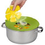 Couvercle multifonction silicone vert et jaune &Oslash;26cm