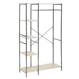 Penderie dressing 4 niveaux métal et bois 90x40xH165cm