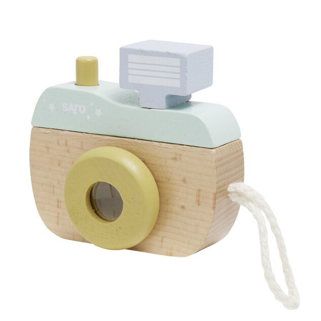 Appareil photo en bois pour enfant 9x9xEp3,5cm
