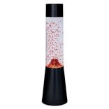 Lampe volcan rouge et noir &Oslash;9xH36cm