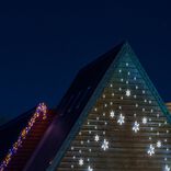 Guirlande lumineuse solaire bordure toit flocon 161LED blanc froid 3m