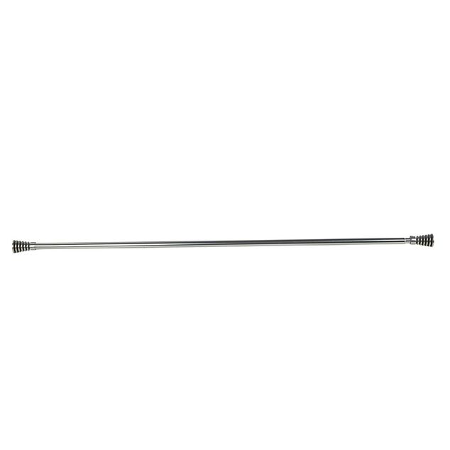 Kit Tringle &agrave; rideau Extensible 120-210 cm embouts c&ocirc;ne stri&eacute; nickel chrom&eacute;