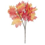 Piquet feuilles d'érable artificiel orange