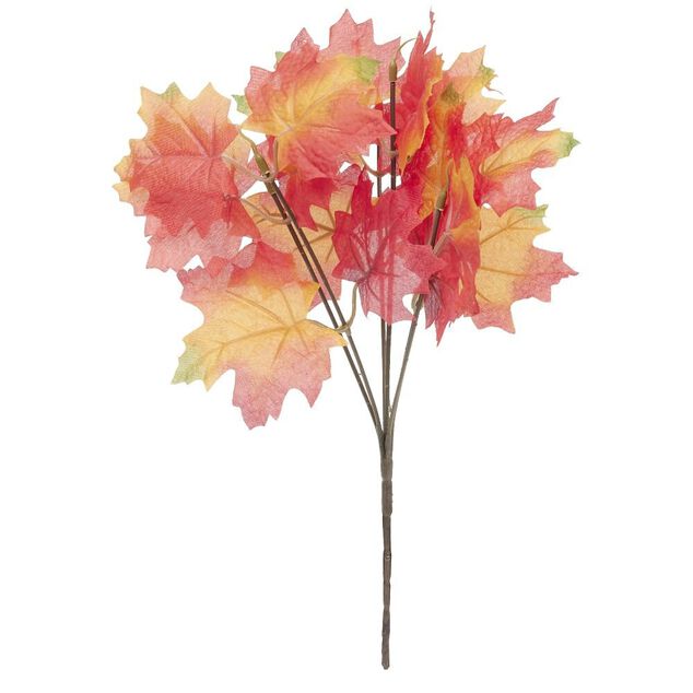 Piquet feuilles d'érable artificiel orange