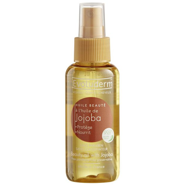 Huile de beaut&eacute; &agrave; l'huile de jojoba Evoluderm 100 ml