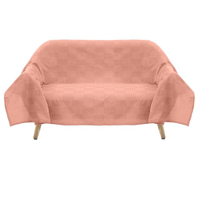 Jeté de canapé tissu uni polycoton 170x250cm (3 modèles)