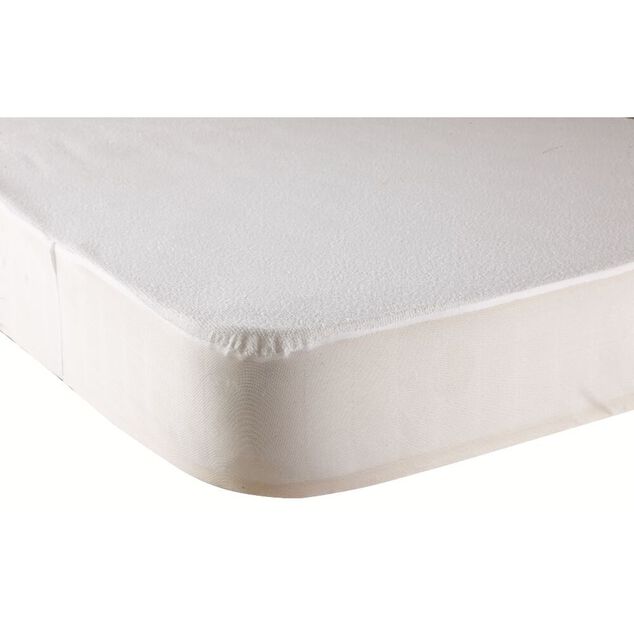 Protège matelas 2 personnes éponge imperméable anti-acariens 140x190cm