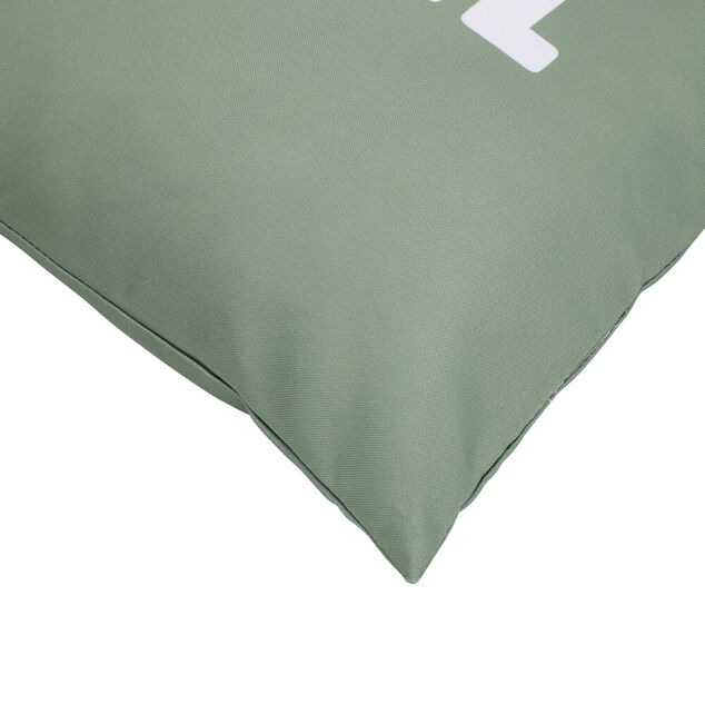 Coussin de jardin rectangulaire Monsieur ap&eacute;ro soleil vert et blanc 40x60cm