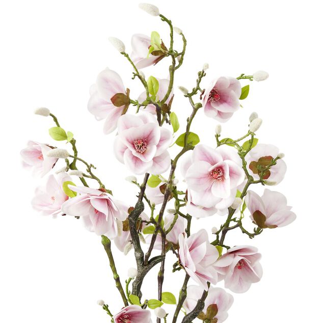 Arbre artificiel XL magnolia blanc et rose H120cm
