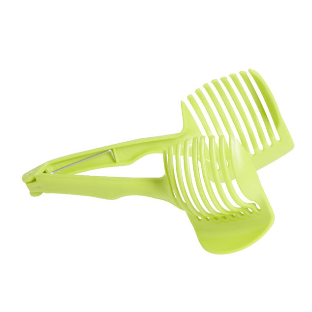 Pince découpe légumes plastique vert L18,5cm