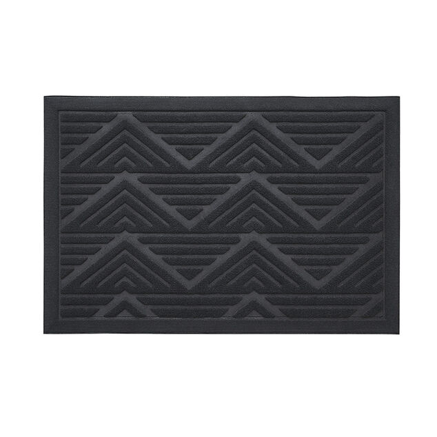 Paillasson ext&eacute;rieur antid&eacute;rapant losange stri&eacute; en relief 60x40cm