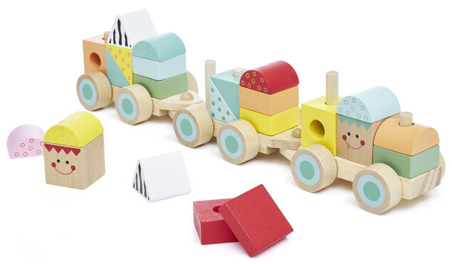 Train en bois 26 pièces