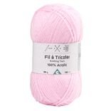 Fil &agrave; tricoter acrylique 50g rose