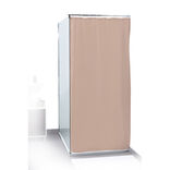 Rideau de douche uni beige 180x200cm 100% polyester