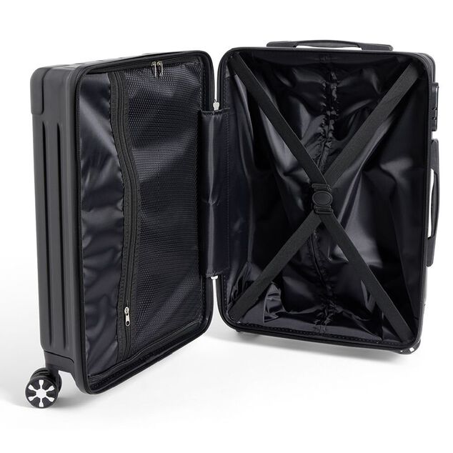 Valise cabine trolley à roulettes noir 61L moyen modèle