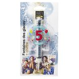 Fontaine de glace feu d'artifice bouteille chiffre 5