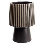Vase en c&eacute;ramique d&eacute;co noir et beige