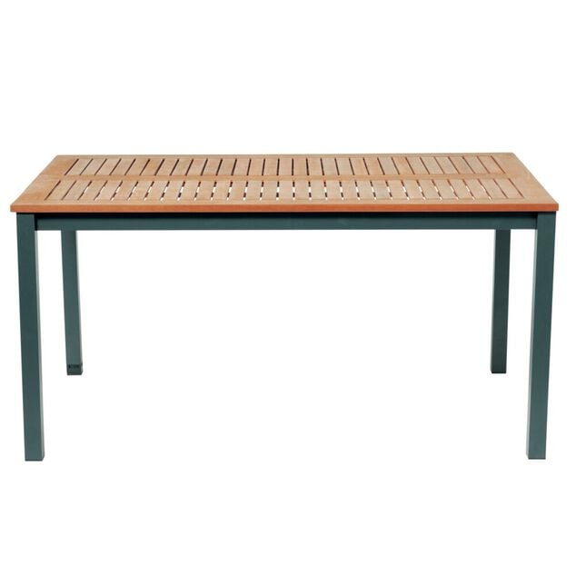 Table de jardin Bali 6 personnes aluminum et bois