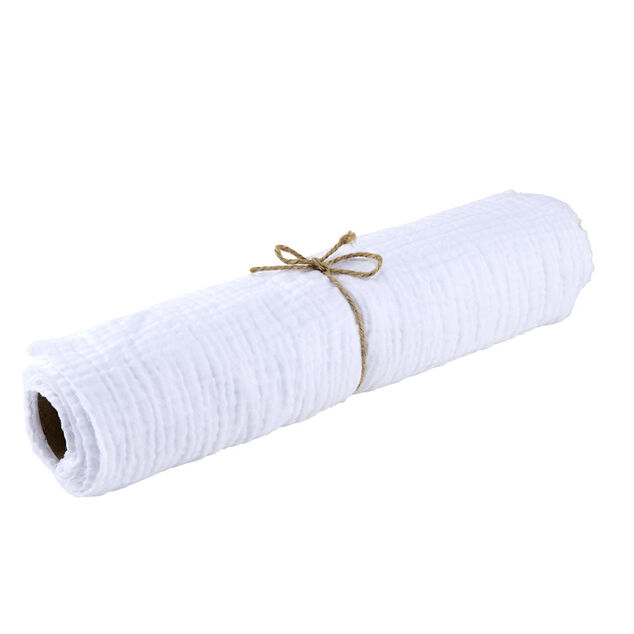 Chemin de table 100% coton blanc 30x280cm