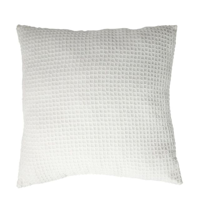 Coussin carr&eacute; quadrillage chenille 45x45cm (3 mod&egrave;les)