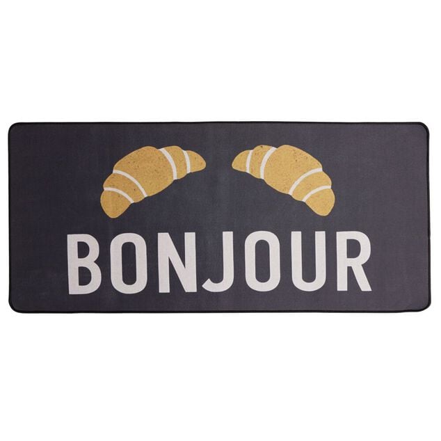 Tapis de cuisine rectangulaire antid&eacute;rapant absorbant motifs croissants 50x120cm