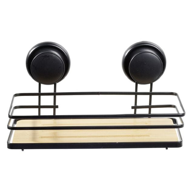 Serviteur de douche m&eacute;tal noir bambou