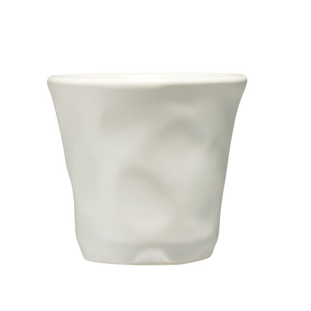Tasse expresso 10cl forme organique c&eacute;ramique blanc &Oslash;6xH6,3cm
