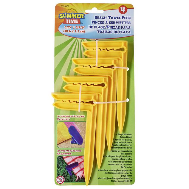 Clip pince pour serviette de plage Funky x4