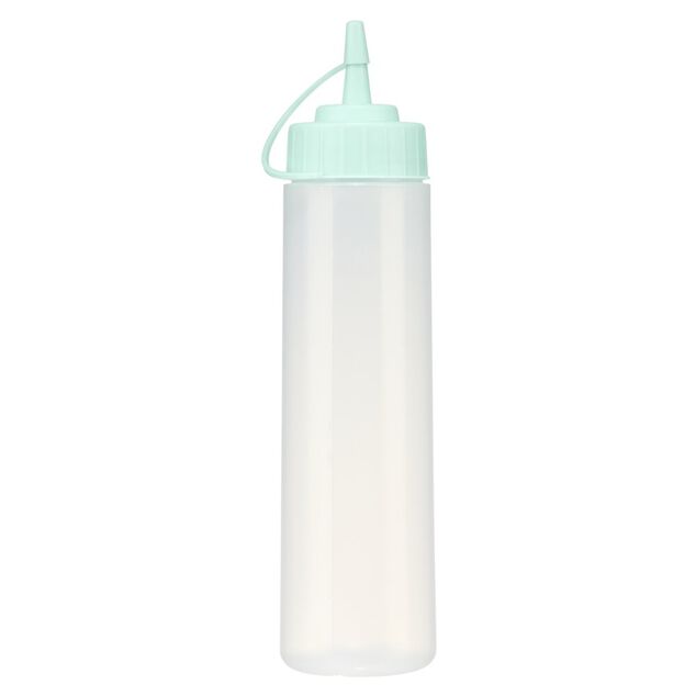 Bouteille &agrave; sauce 350ml plastique avec bouchon rattach&eacute; (3 mod&egrave;les)