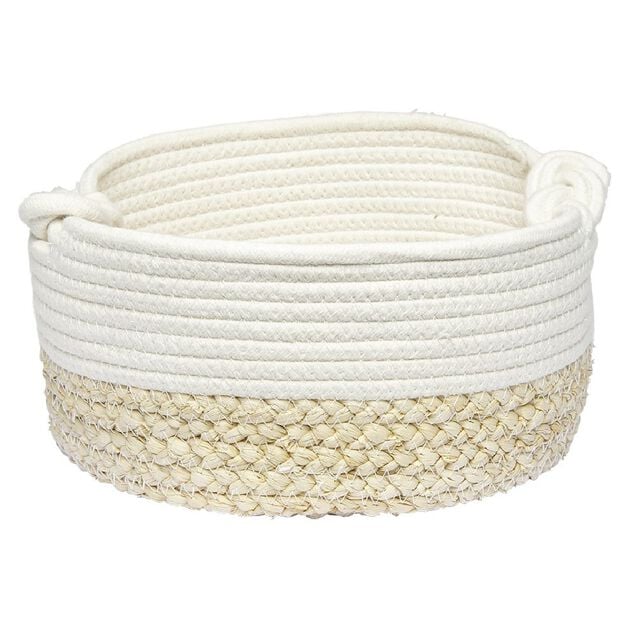 Pani&egrave;re ovale blanc naturel &Oslash;26 cm