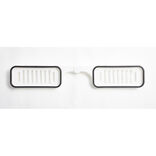Mini &eacute;tag&egrave;re de robinet salle de bain 2en1 plastique blanc 11x63cm