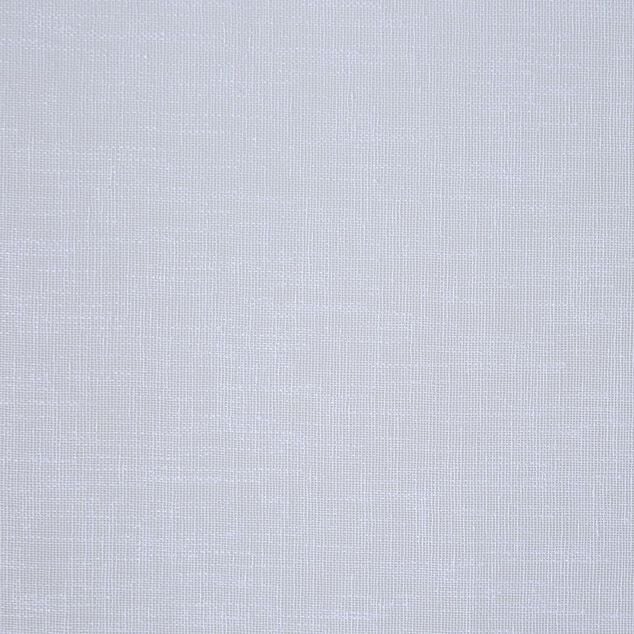 Vitrage passe tringle finition pointe effet lin uni blanc 60x120 cm x2