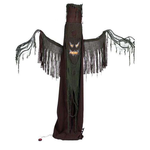 D&eacute;coration LED Halloween &agrave; poser arbre mal&eacute;fique sonore anim&eacute; H250cm
