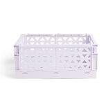 Caisse pliable violet pastel 9,1L - 33x23xH14cm