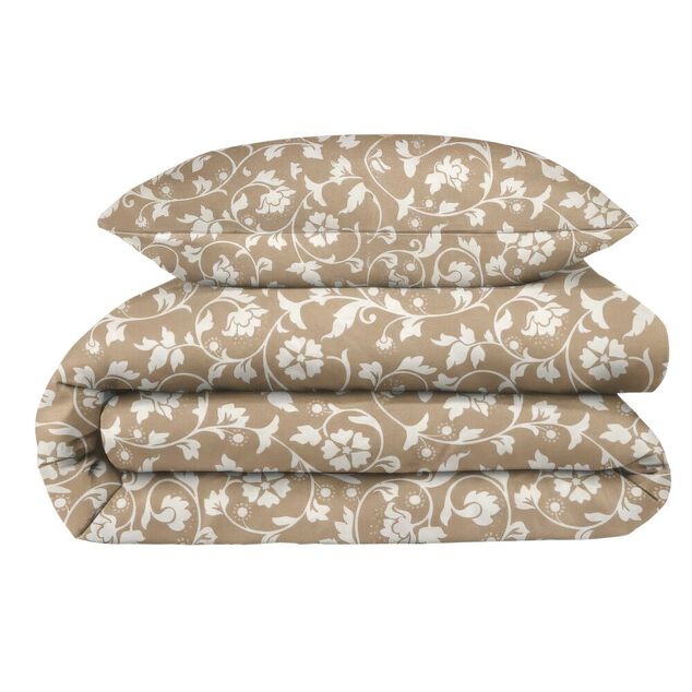 Parure de lit 1 personne 140x200cm polyester imprim&eacute; tropical (3 mod&egrave;les)