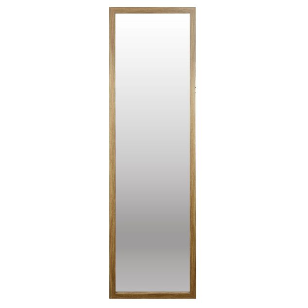 Miroir de porte rectangulaire cadre bois marron 34xH119cm