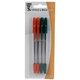 Stylo bille x4 rouge et vert