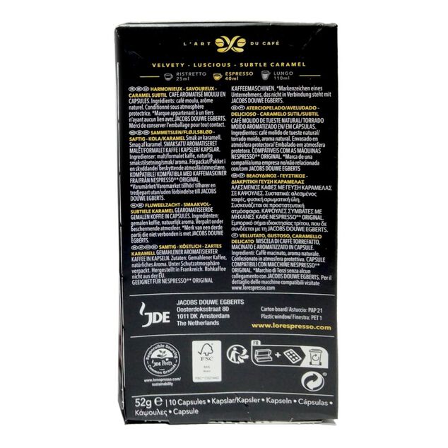 Café capsule L'or Caramel 10 doses