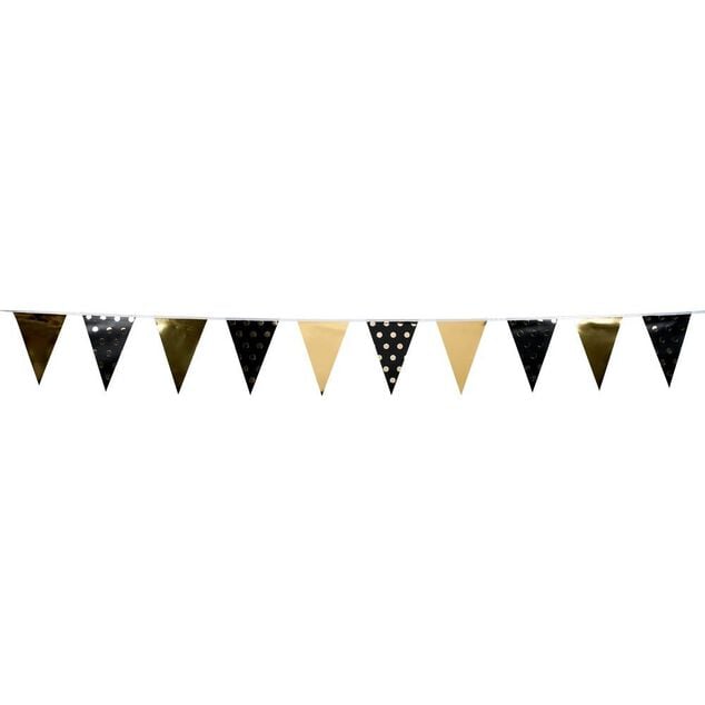 Guirlande fanion papier th&egrave;me nuit 4m