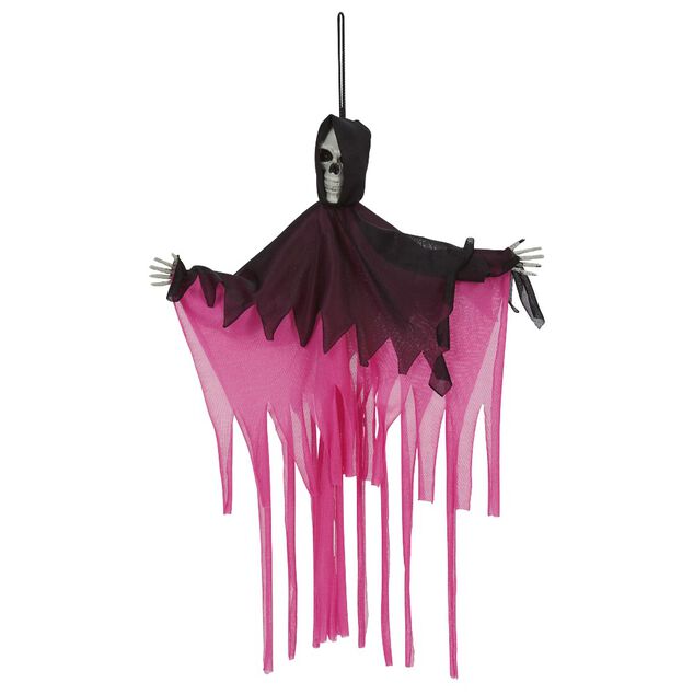Squelette fluo &agrave; suspendre d&eacute;coration Halloween H40 cm