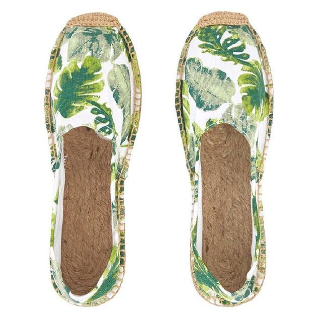 Espadrille Femme imprim&eacute; feuillage T36/40