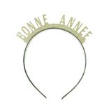 Serre tête Bonne Année pailleté doré
