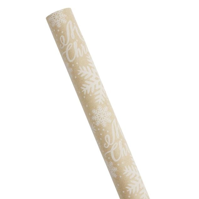 Papier cadeau No&euml;l kraft rouleau 2m motif traditionnel (6 mod&egrave;les)