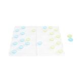 Jeu de dame transparent 25x25cm