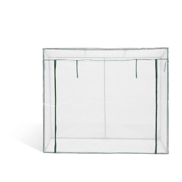 Serre &agrave; tomates transparente et verte 200x80xH169cm - 1,6m&sup2;