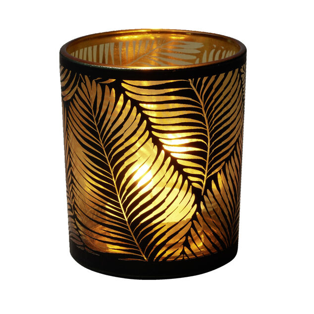 Photophore en verre Ø7xH8cm (3 modèles)