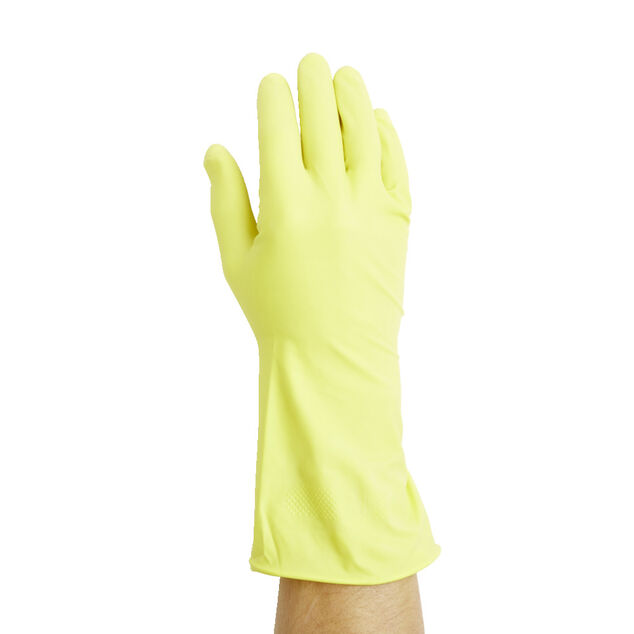 Paire de gant long en latex jaune Taille M