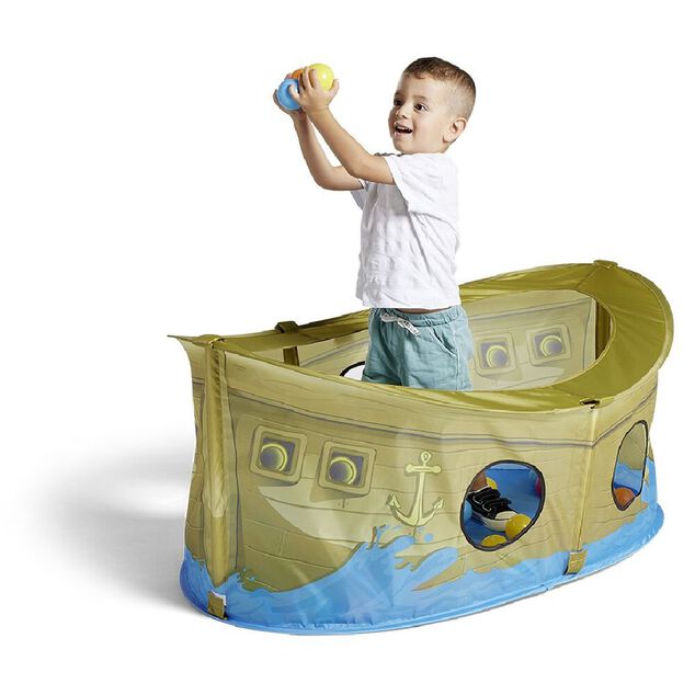 Piscine &agrave; balles bateau pirate 110x75xH50cm