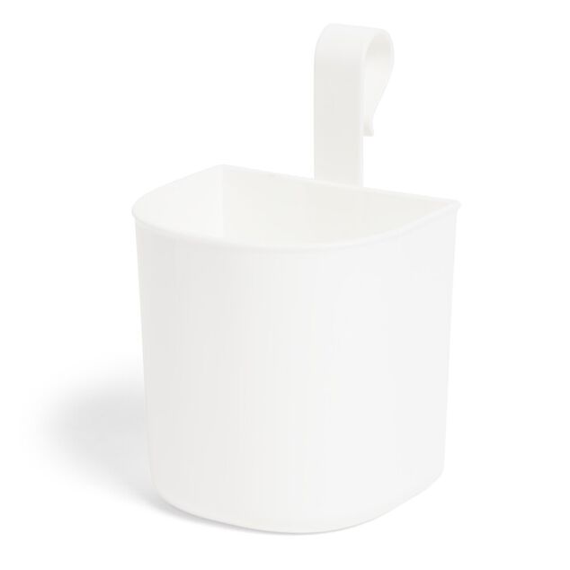 Panier de rangement &agrave; suspendre blanc 10x8xH16cm